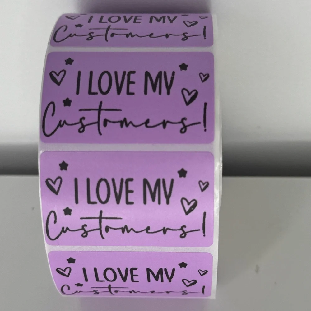 I love my customers stickers | shipping supplies for small business 2" - Picture 5 of 6